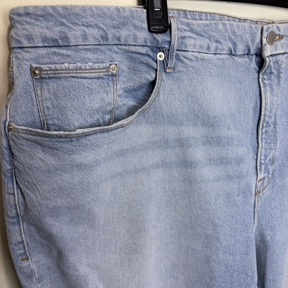 NWT Good American Zara Jeans Plus Size 30 Classic Slim Distressed Light Denim - Picture 3 of 8